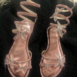 Elegant Pink Strappy Sandals